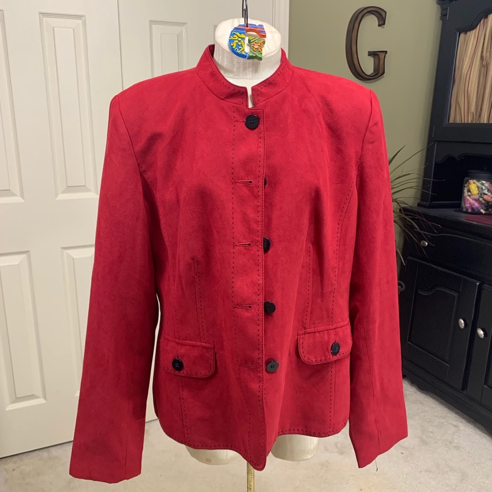 Dress Barn Faux Suede Jacket Size XL